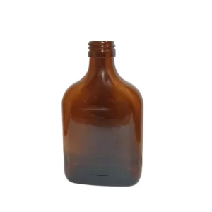 Botella Petaca 200 CC Ambar B/Rosca 28