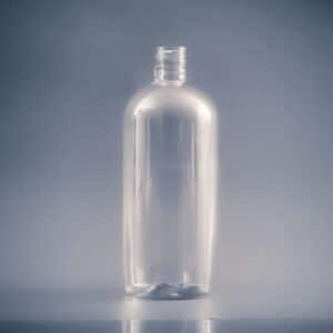 Botella Plastica 500 ML - Redonda Transparente - Rosca 24