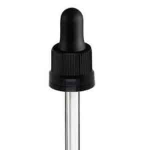 Conjunto Gotero 15 ML Europeo - Tapa Con Precinto Negro - Teton Negro