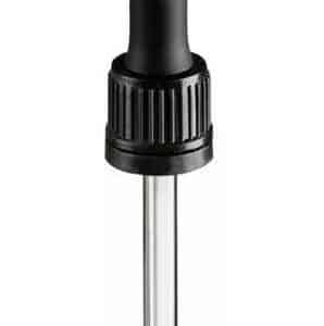 Conjunto Gotero 30 ML Europeo - Tapa Con Precinto Negro - Teton Negro